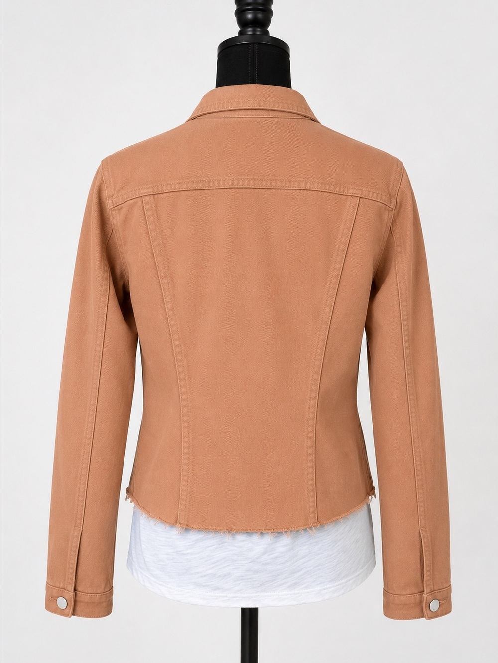 L’AGENCE Janelle Cropped Denim Stretch Jean Jacket Dusty Pink Medium LIKE NEW - Picture 2 of 9